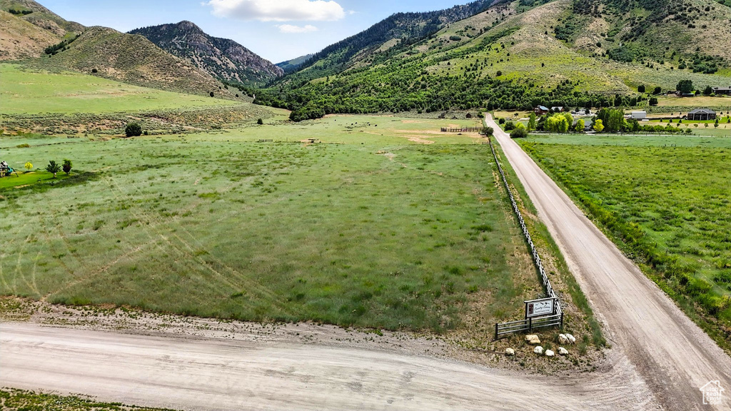 Mountain view featuring rural landscape