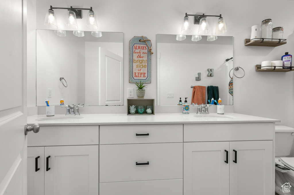 Bathroom with double vanity
