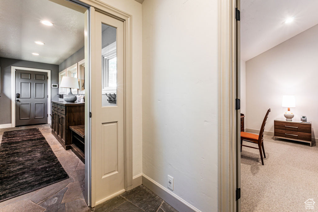 Bathroom featuring vanity and recessed lighting