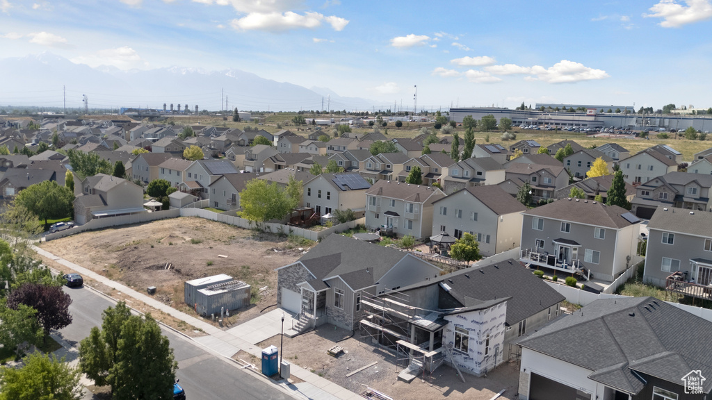 Aerial view of residential area
