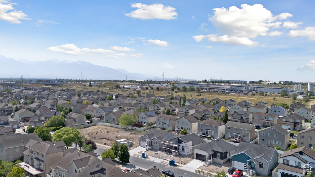 Aerial view of residential area