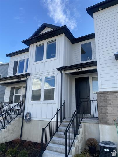 View of front of home featuring board and batten siding