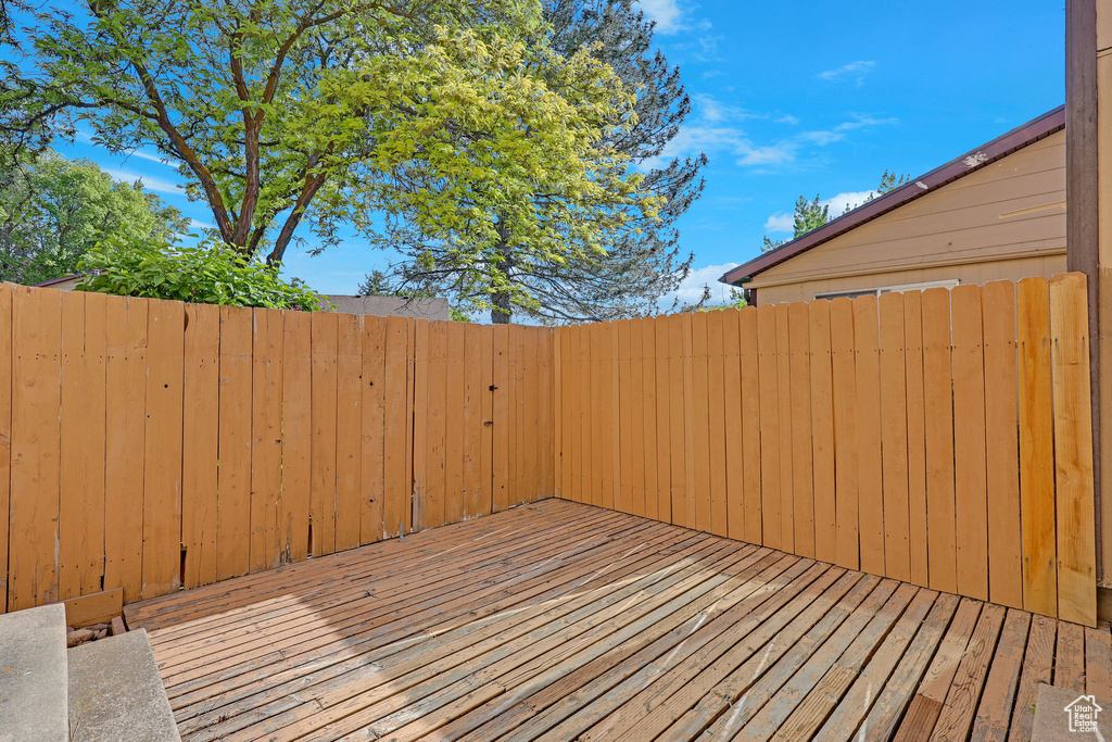 View of wooden terrace
