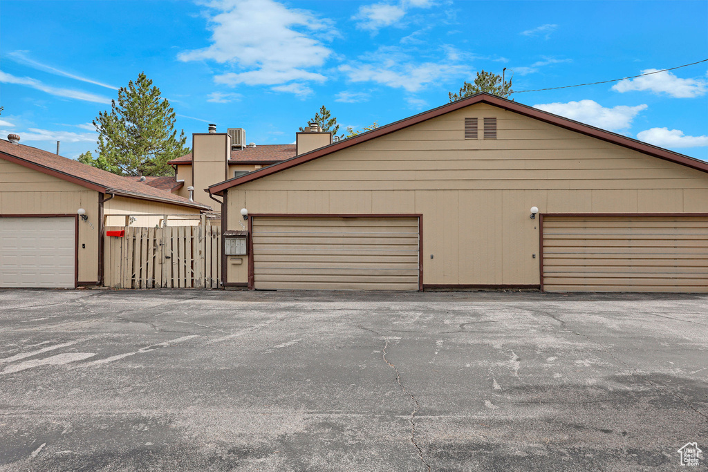 Garage with a gate