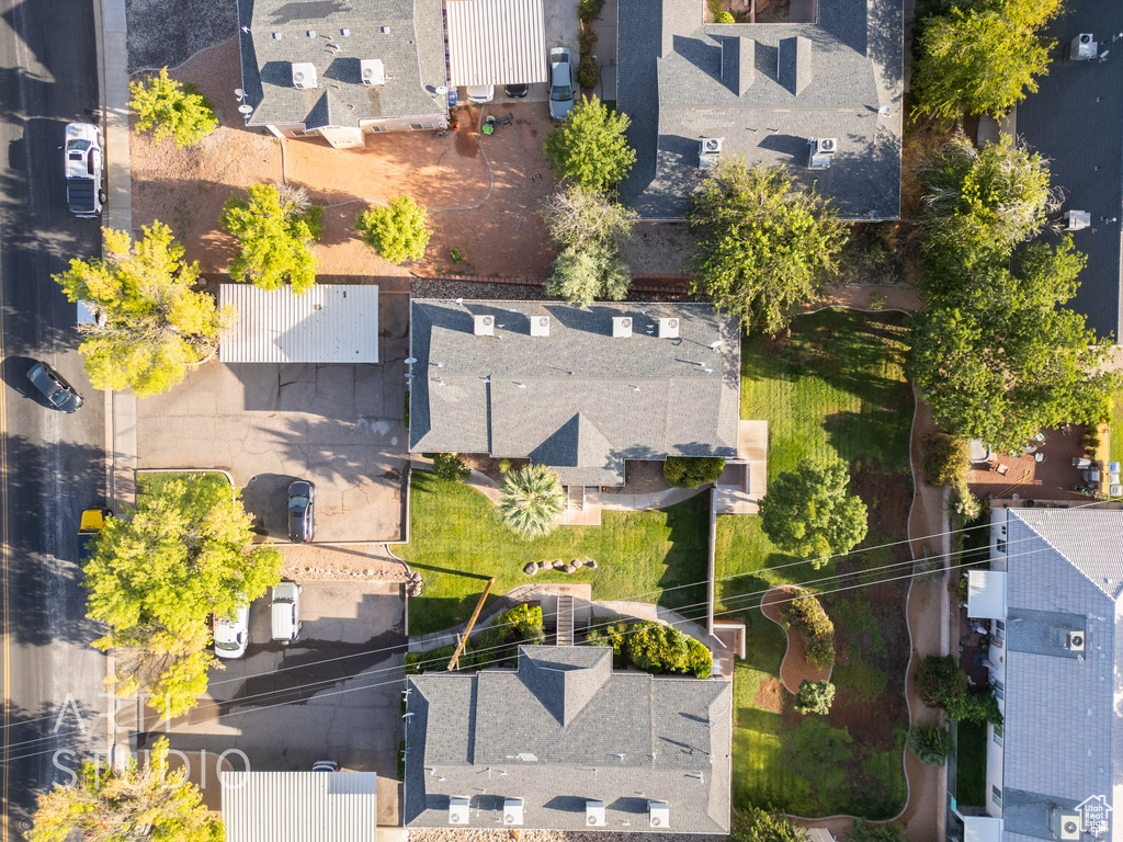 Aerial view of residential area