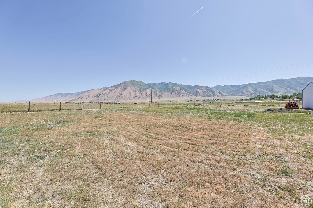 Mountain view with rural landscape
