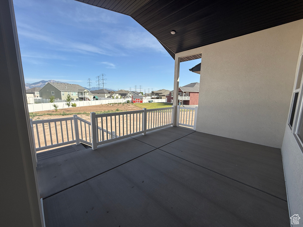 Balcony with a residential view