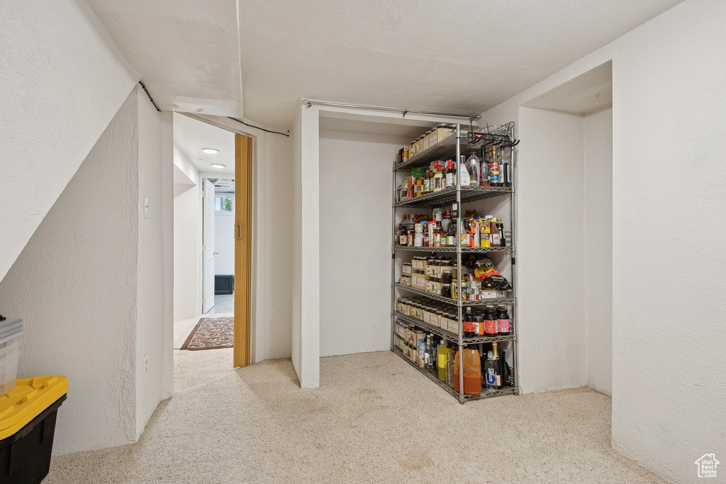 View of finished basement