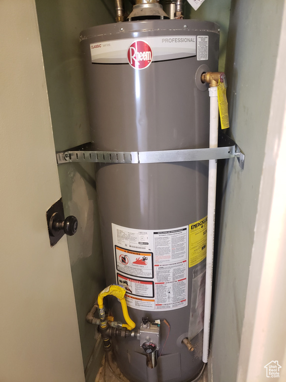 Utilities with strapped water heater