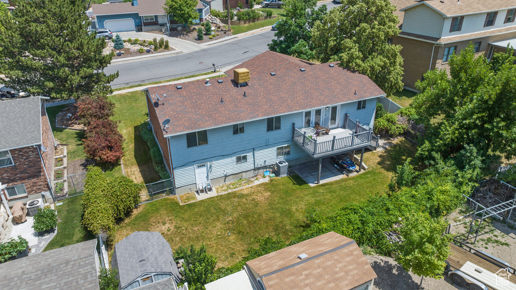 Aerial view of residential area