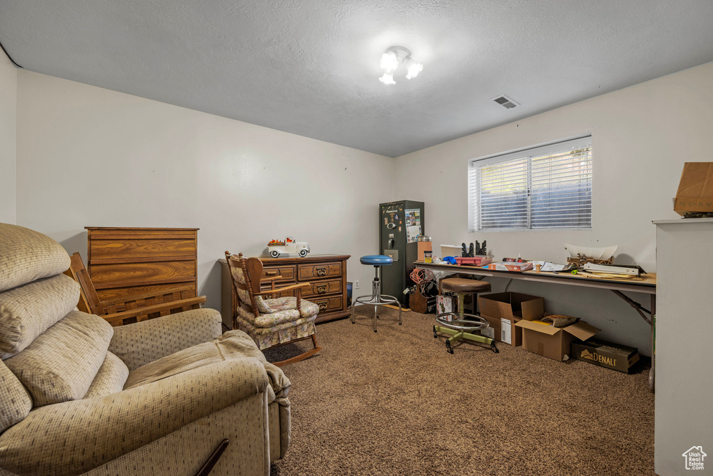 Office space with carpet