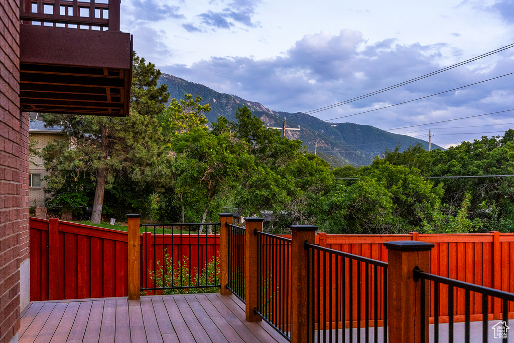 Deck with a mountain view
