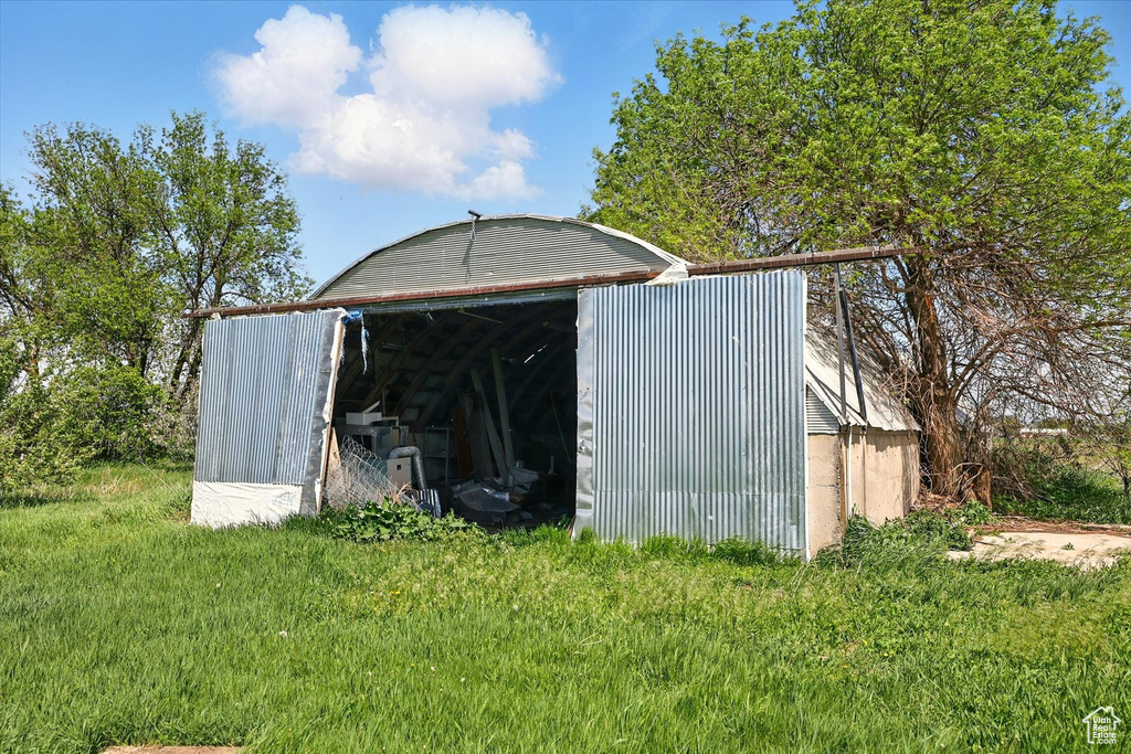 View of pole building