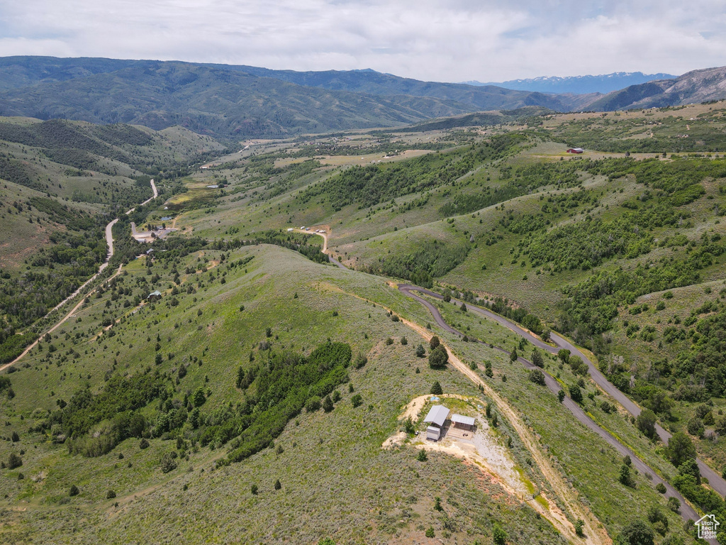 Bird\'s eye view of mountains