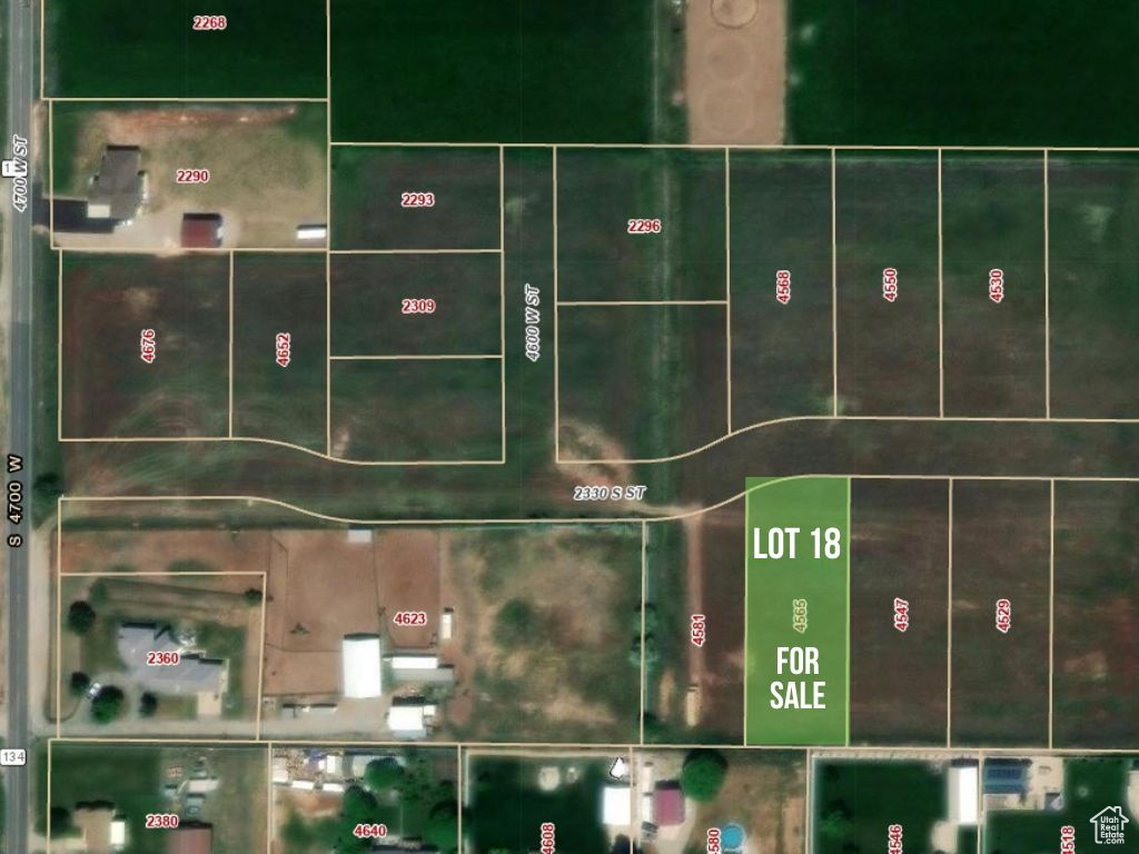 Map of property location with property parcel outlined
