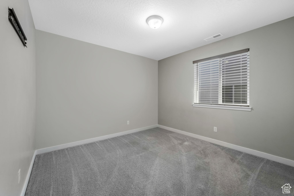Carpeted empty room with baseboards