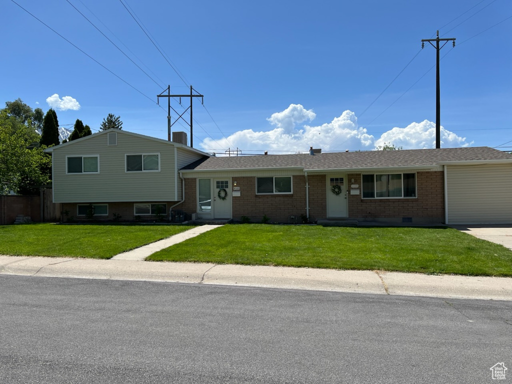 View of front of home with brick siding