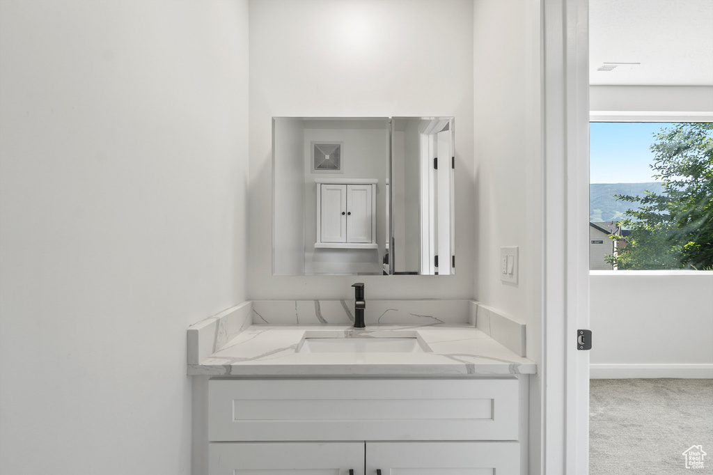 Bathroom featuring vanity