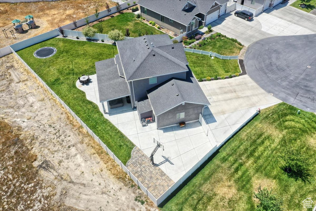 View from above of property