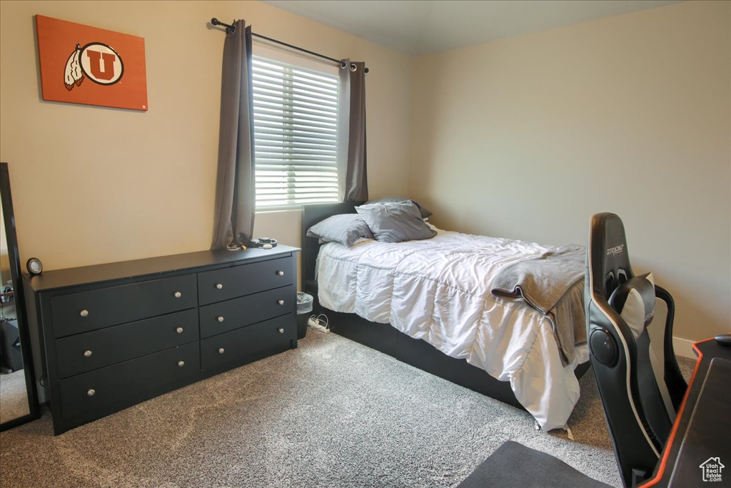 Bedroom featuring carpet floors