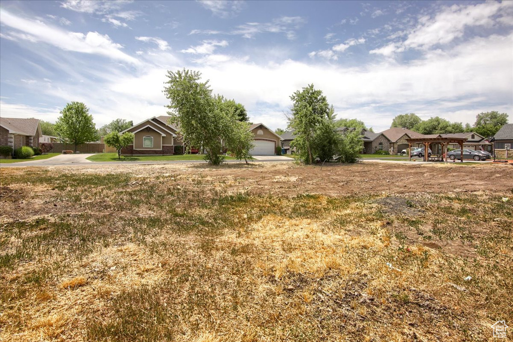 View of yard featuring a residential view