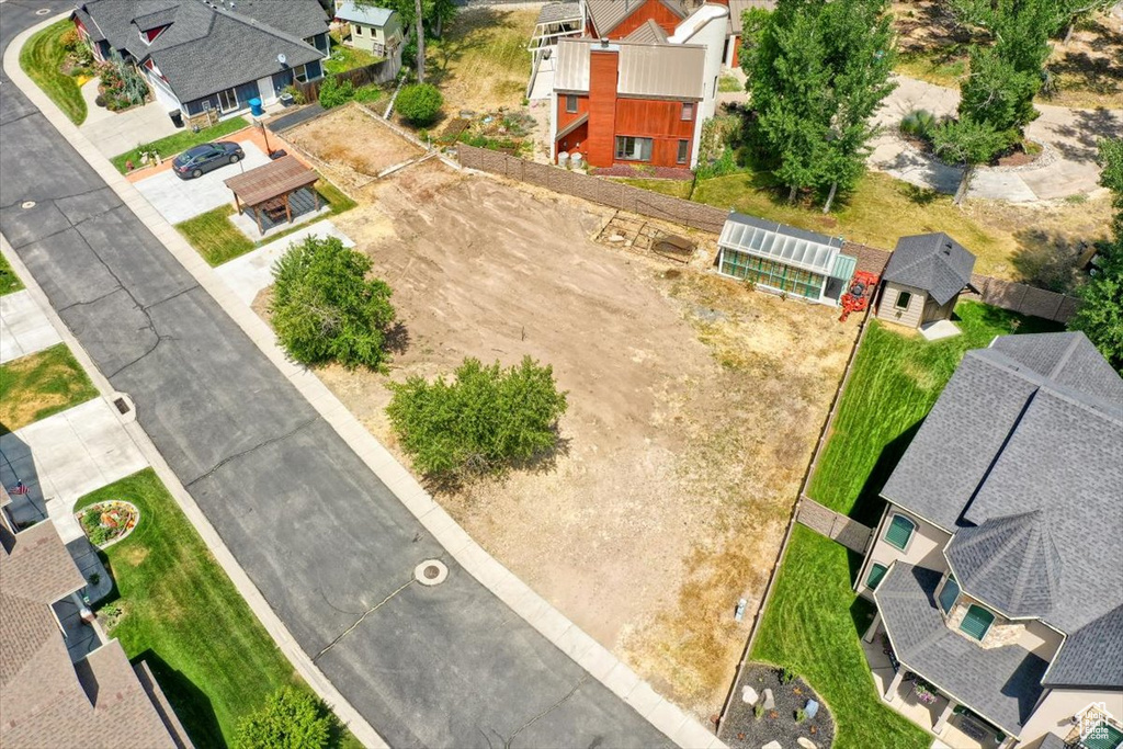 Aerial view of residential area
