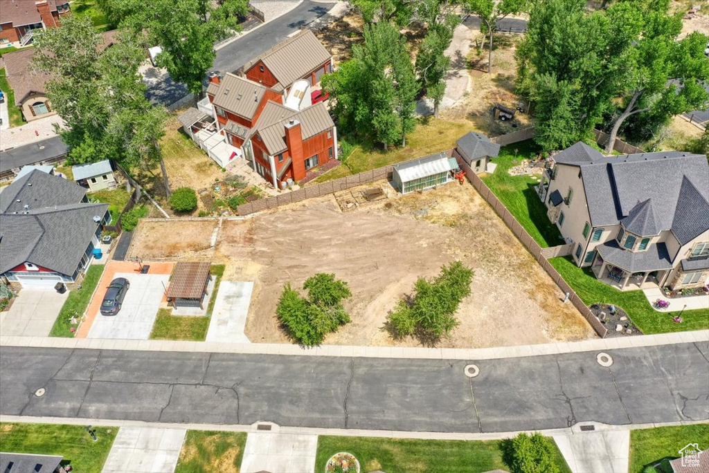 Aerial view of residential area