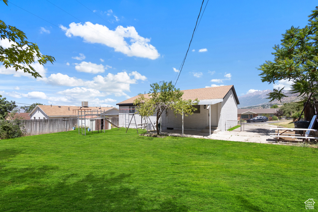 View of yard featuring a patio