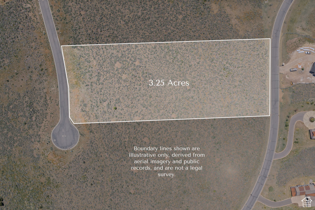 Aerial overview of property's location