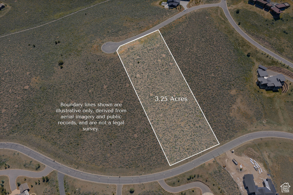 Aerial map of property and surrounding area