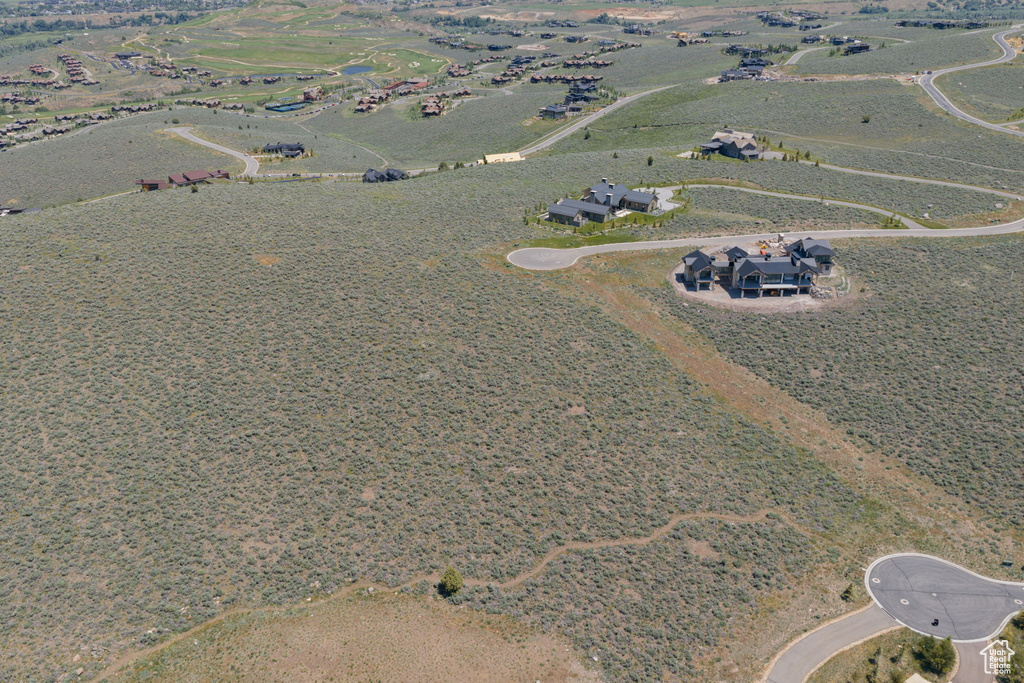 Aerial overview of property's location featuring rural landscape