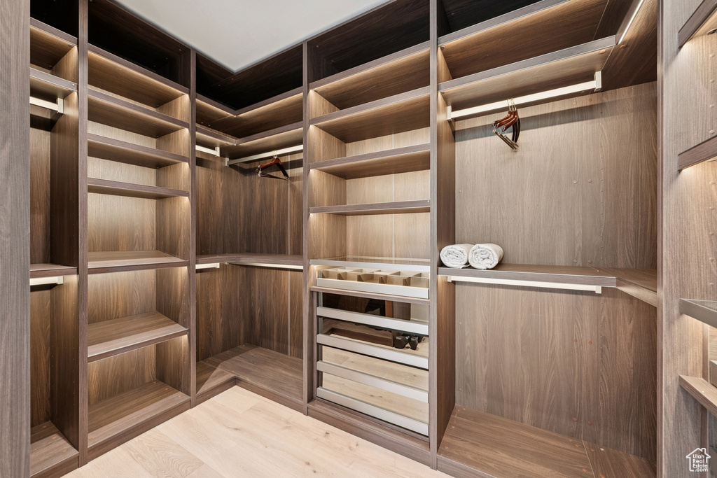 View of walk in closet
