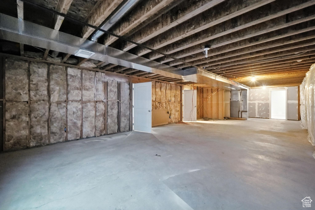 View of unfinished below grade area