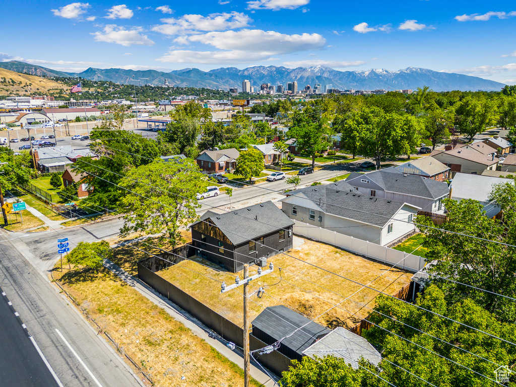 Bird\'s eye view of mountains