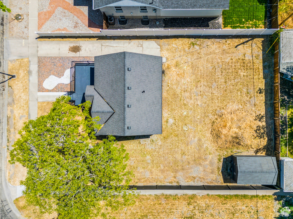 View from above of property