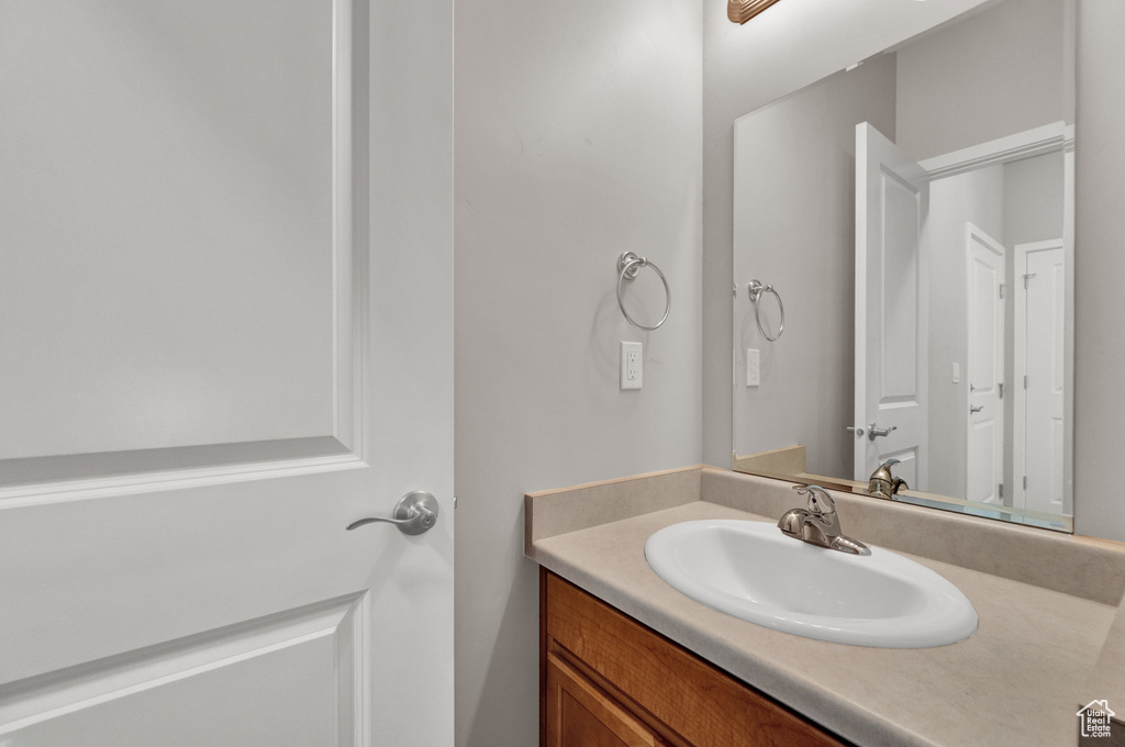 Bathroom featuring vanity