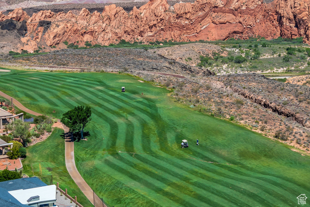 Drone / aerial view of a golf course