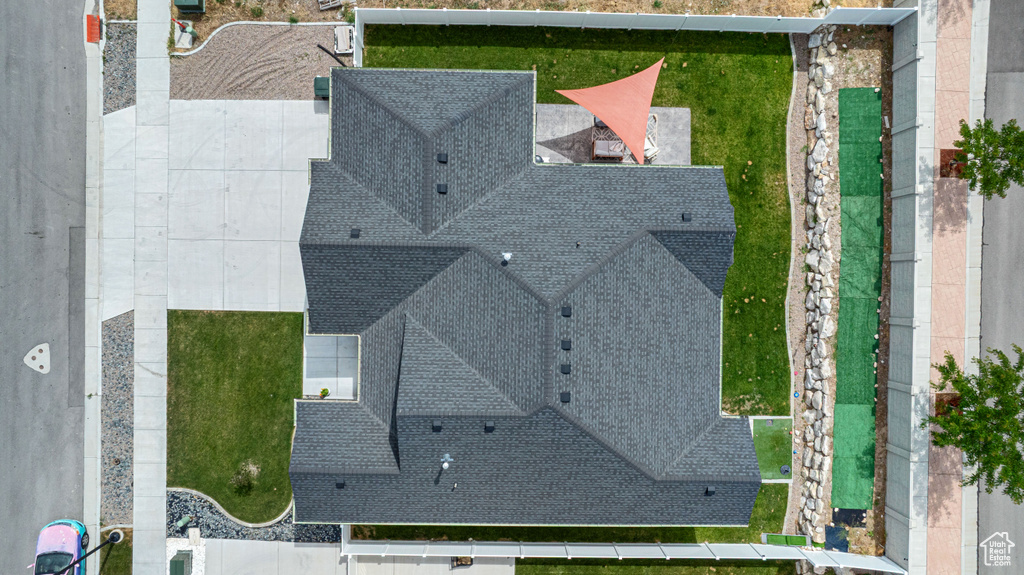 View from above of property