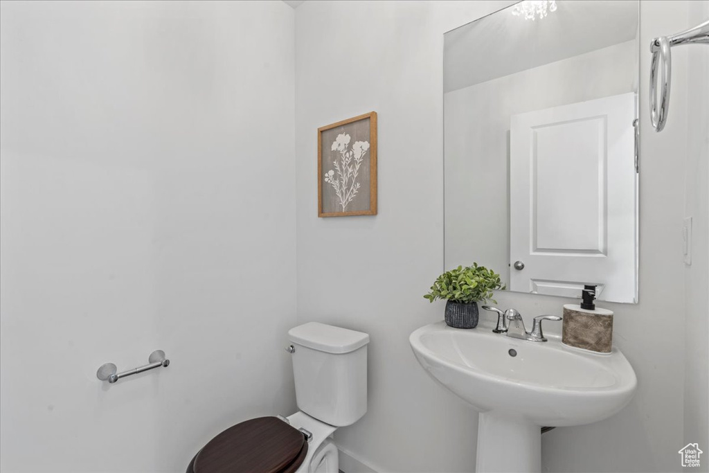 Bathroom with toilet and a sink