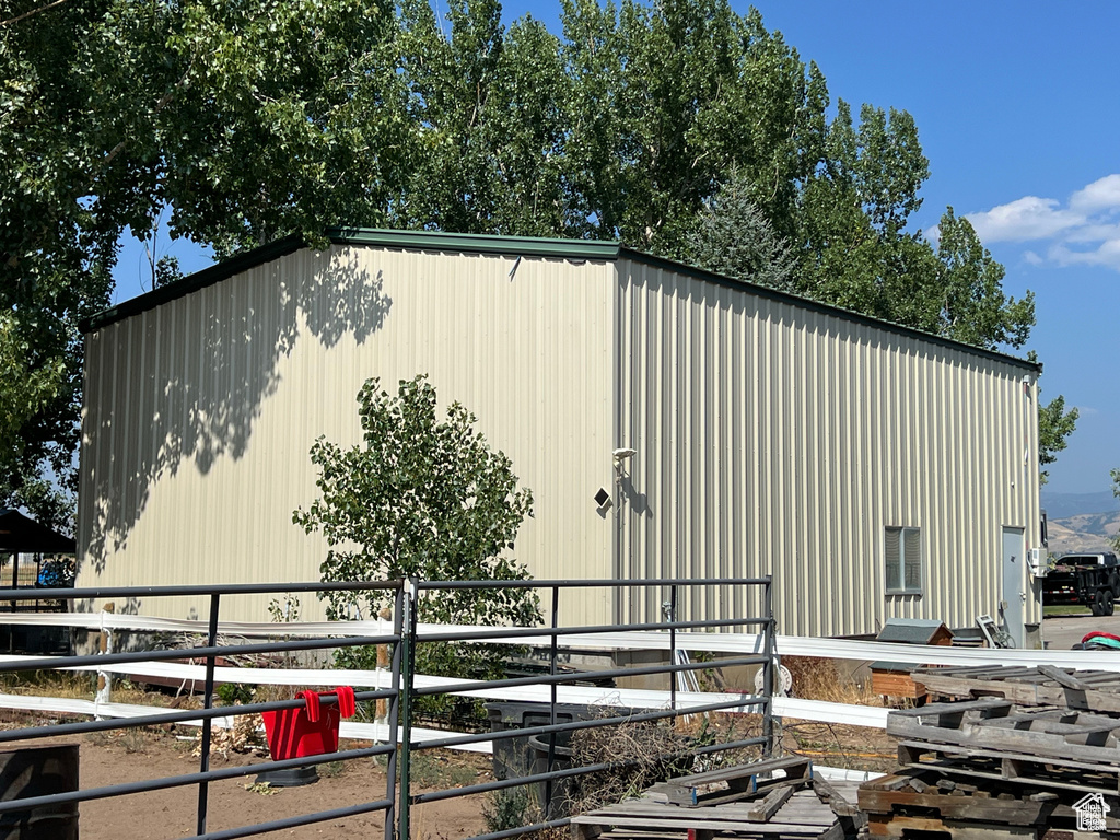 View of outdoor structure featuring an exterior structure