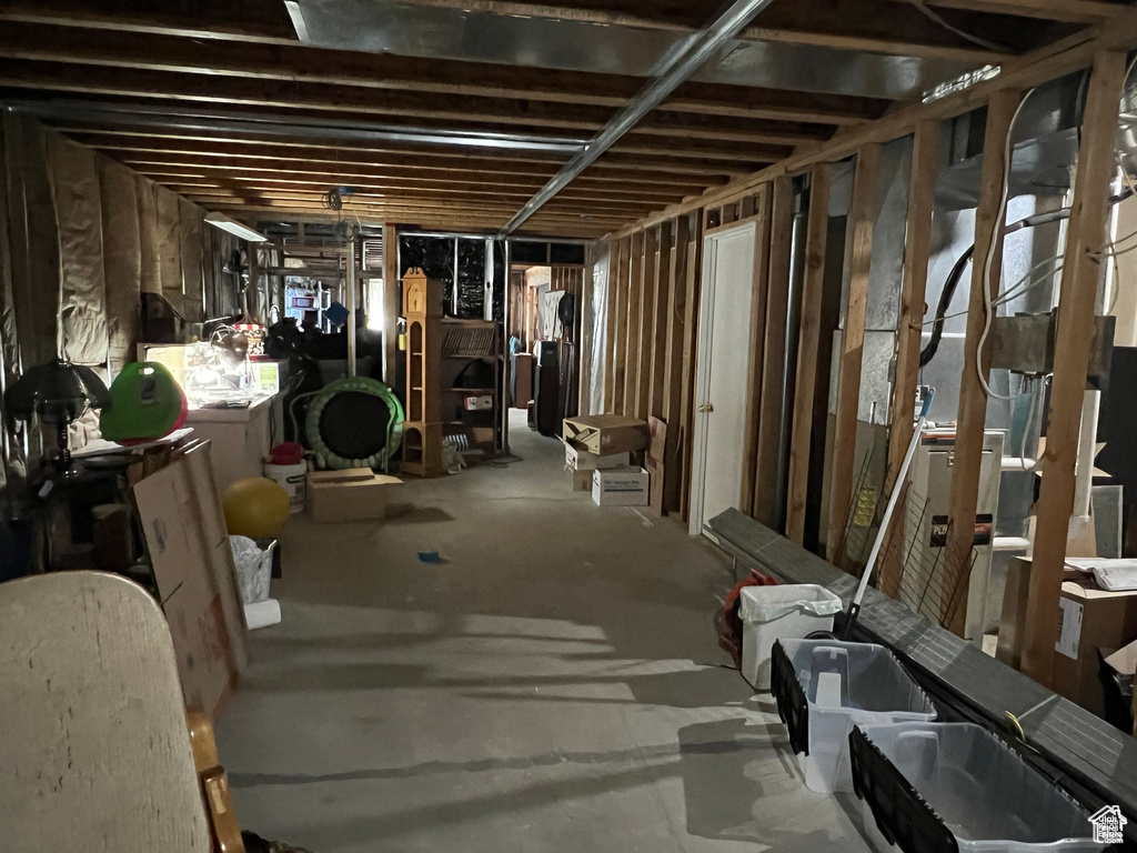 View of unfinished below grade area
