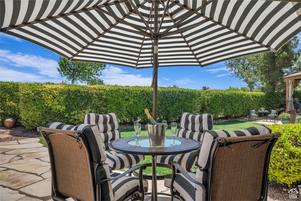 View of patio / terrace featuring outdoor dining area