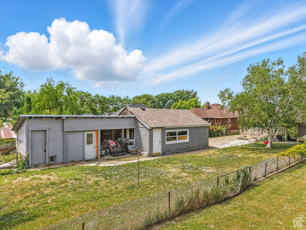 Rear view of property