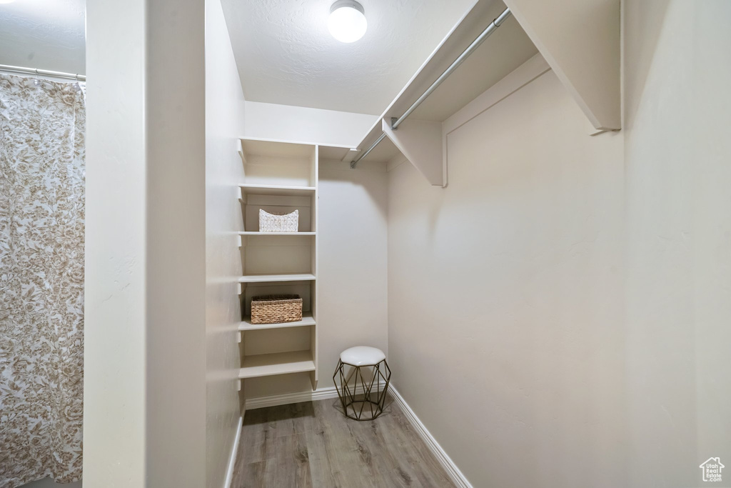 Spacious closet featuring wood finished floors