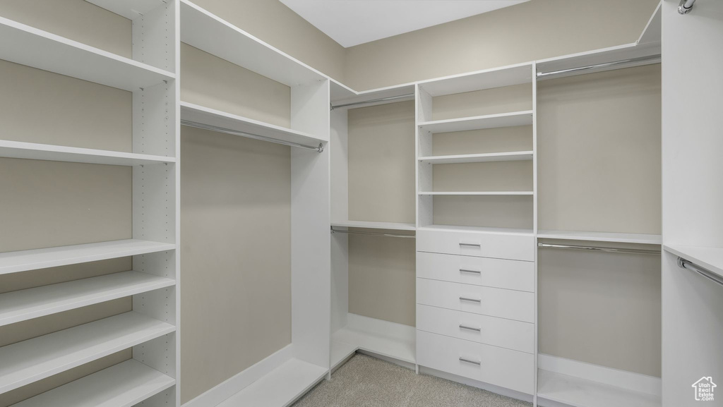 View of walk in closet