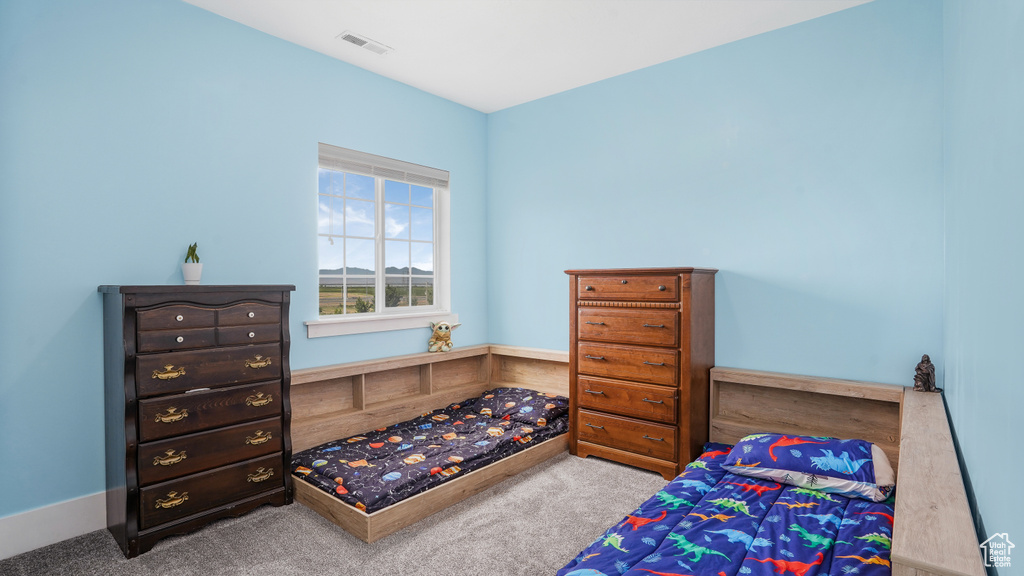 Bedroom featuring carpet floors