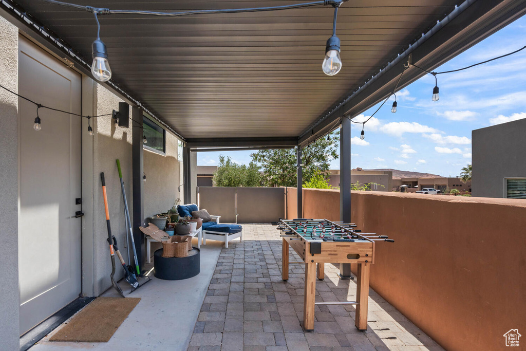 View of patio / terrace with an outdoor living space