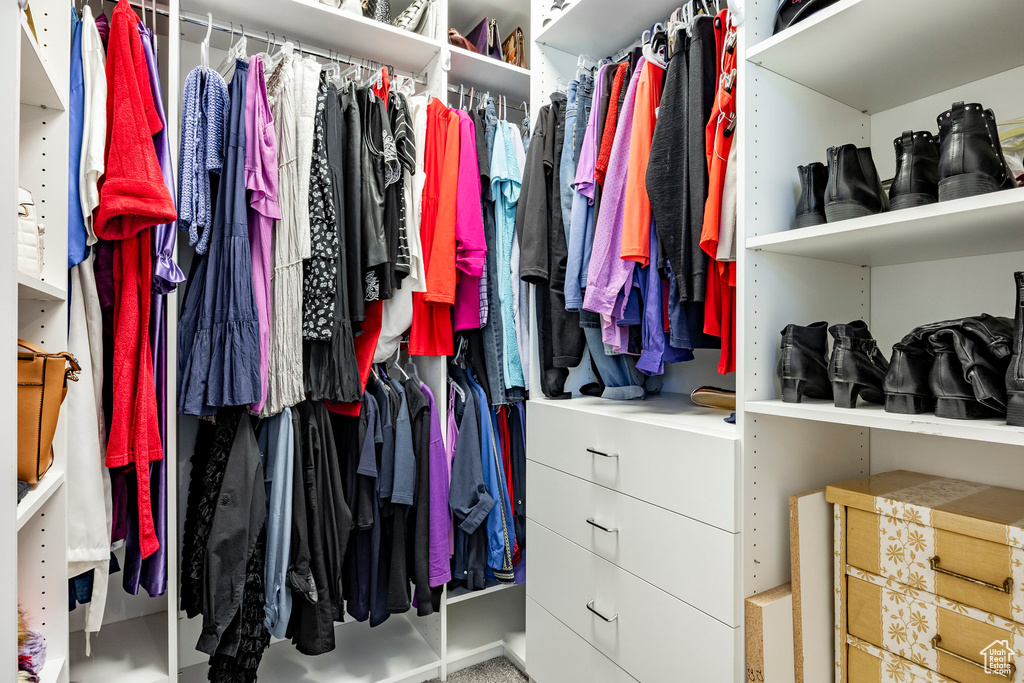 View of spacious closet