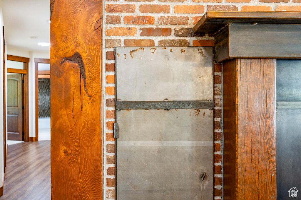 Detailed view of wood finished floors