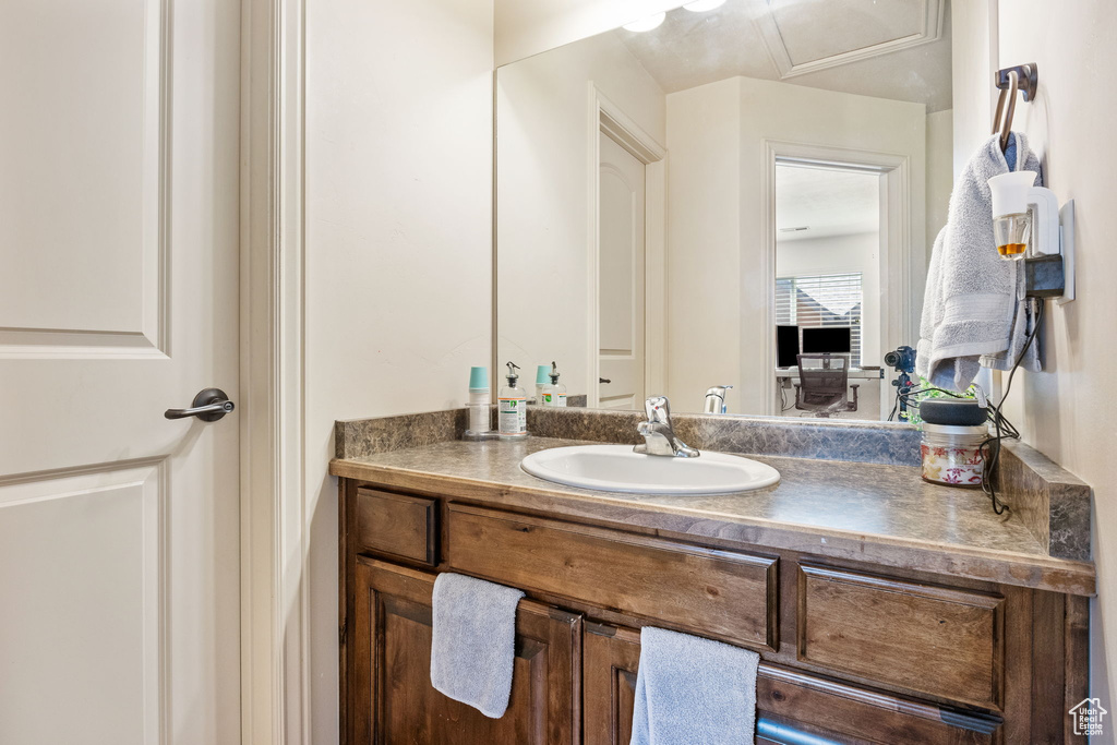 Bathroom featuring vanity